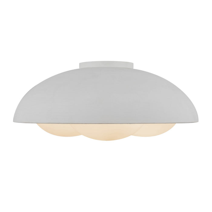 Alora FM495316AWOP Three Light Flush Mount, Antique White/Opal Glass