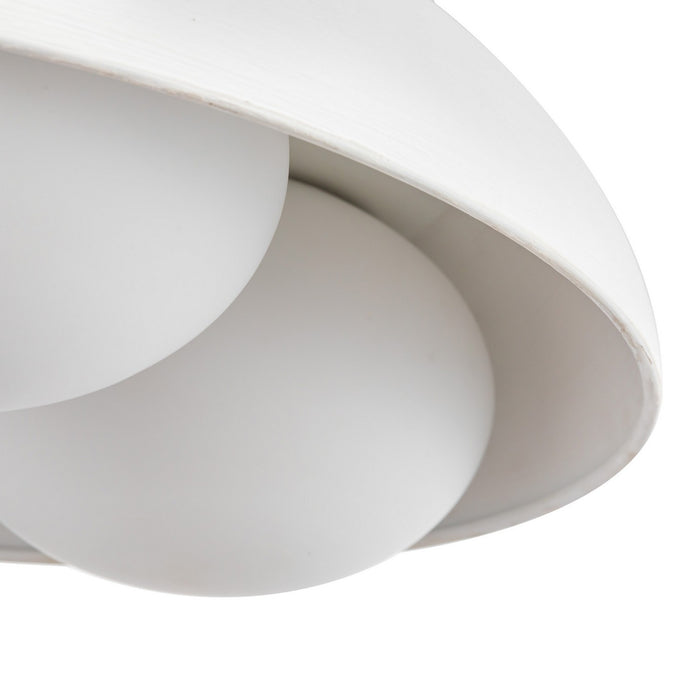 Alora FM495316AWOP Three Light Flush Mount, Antique White/Opal Glass