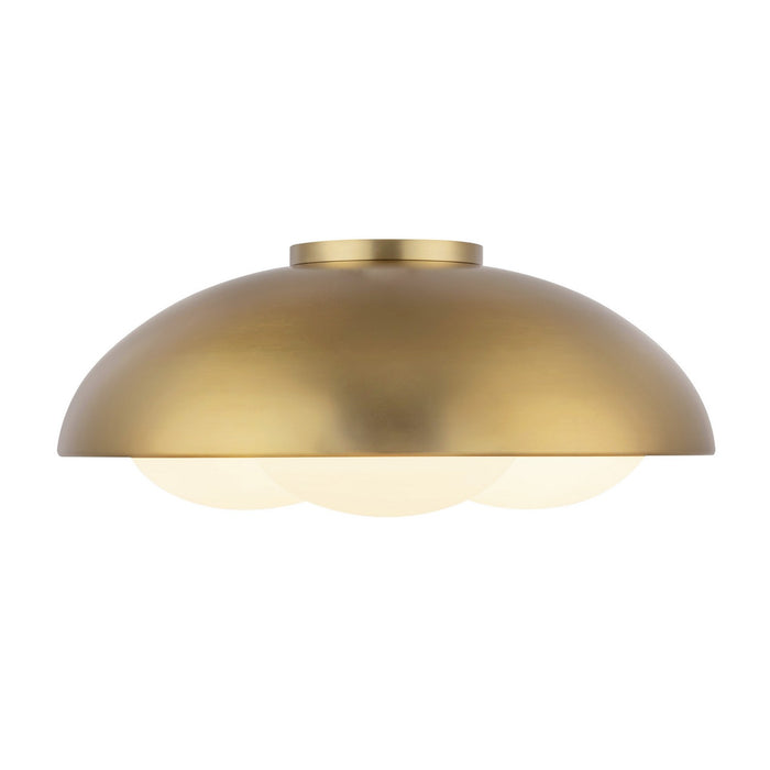 Alora FM495316BGOP Three Light Flush Mount, Brushed Gold/Opal Glass
