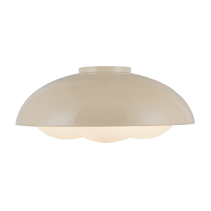 Alora FM495316PWOP Three Light Flush Mount, Pearl White/Opal Glass