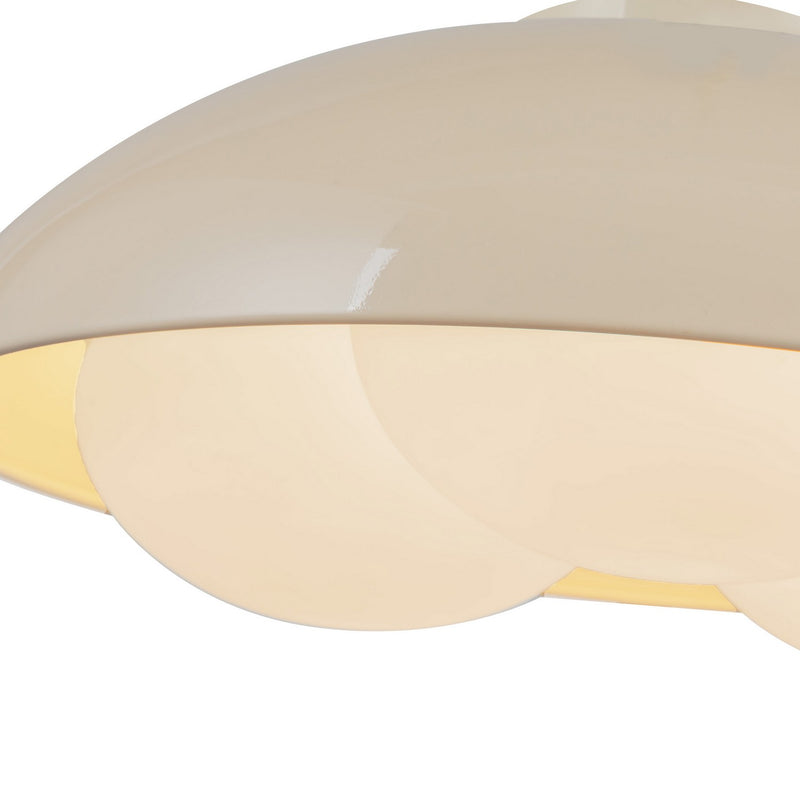 Alora FM495316PWOP Three Light Flush Mount, Pearl White/Opal Glass