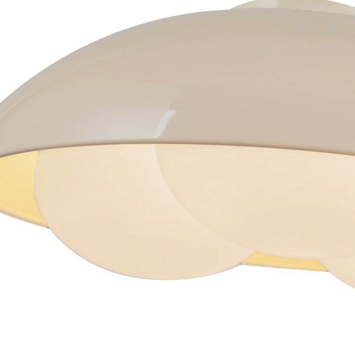 Alora FM495316PWOP Three Light Flush Mount, Pearl White/Opal Glass