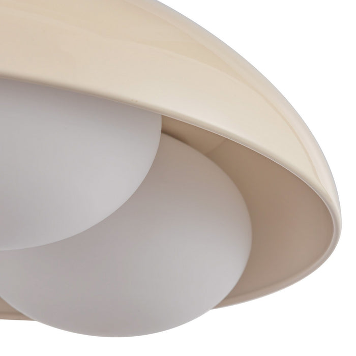 Alora FM495316PWOP Three Light Flush Mount, Pearl White/Opal Glass