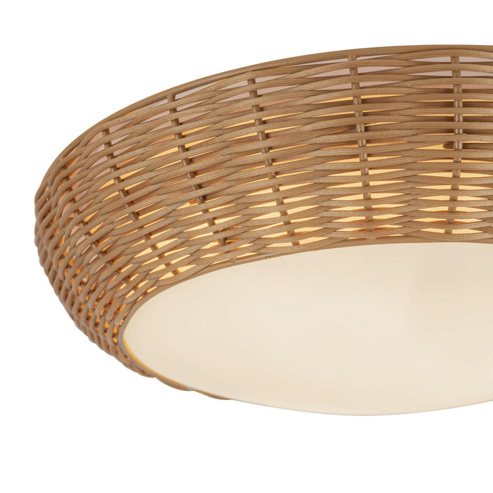Alora FM511014RA Two Light Flush Mount, Rattan