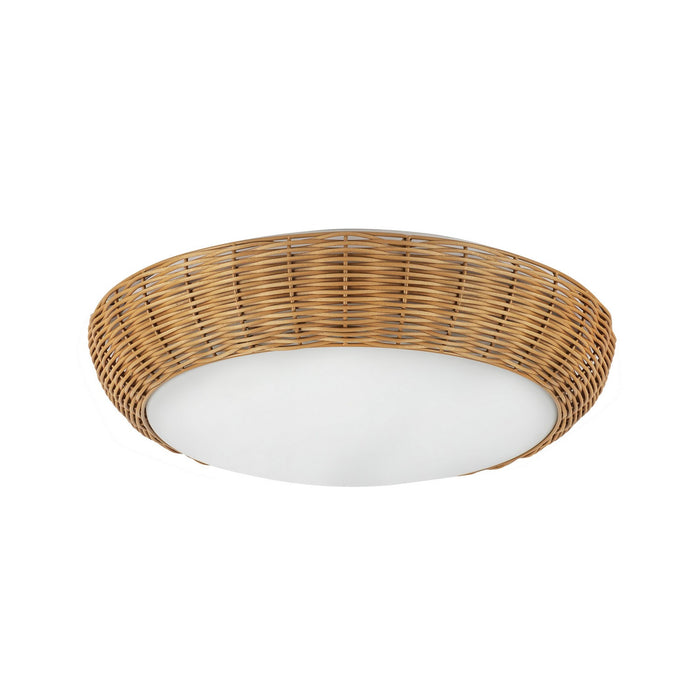Alora FM511217RA Three Light Flush Mount, Rattan