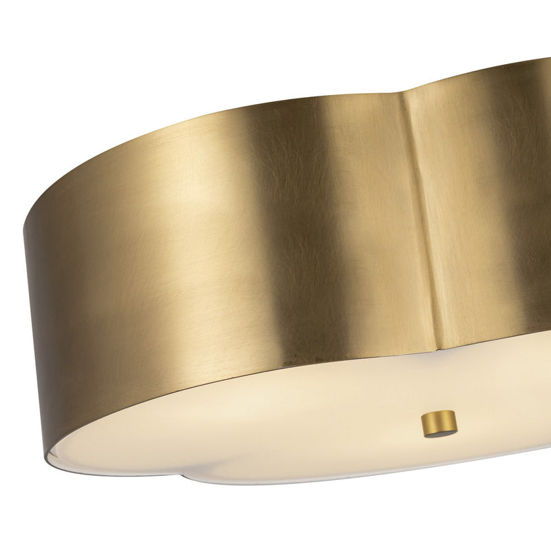 Alora FM566314BG Three Light Flush Mount, Brushed Gold