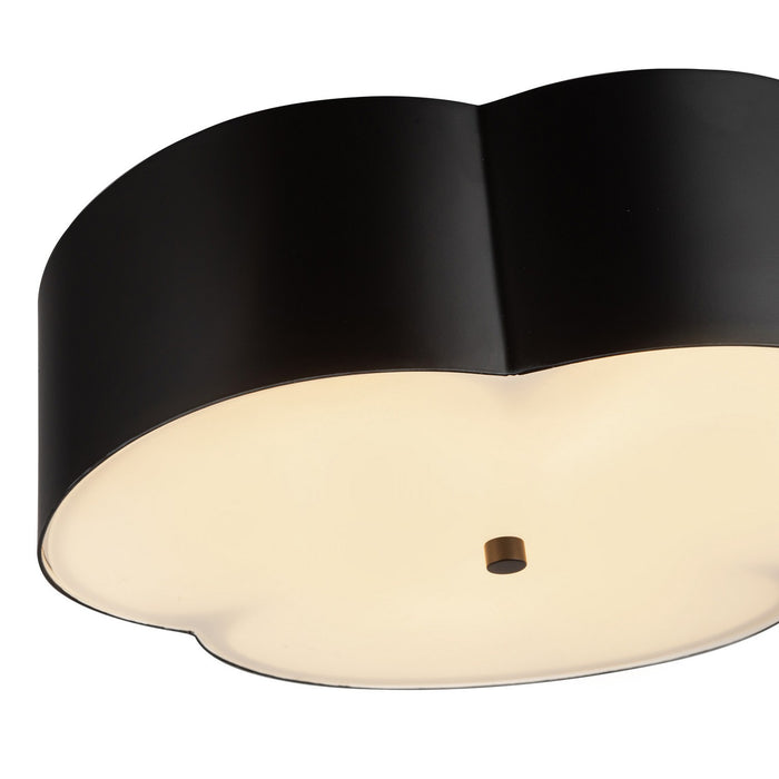 Alora FM566314MB Three Light Flush Mount, Matte Black