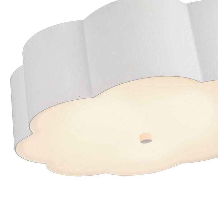 Alora FM603314AW Three Light Flush Mount, Antique White