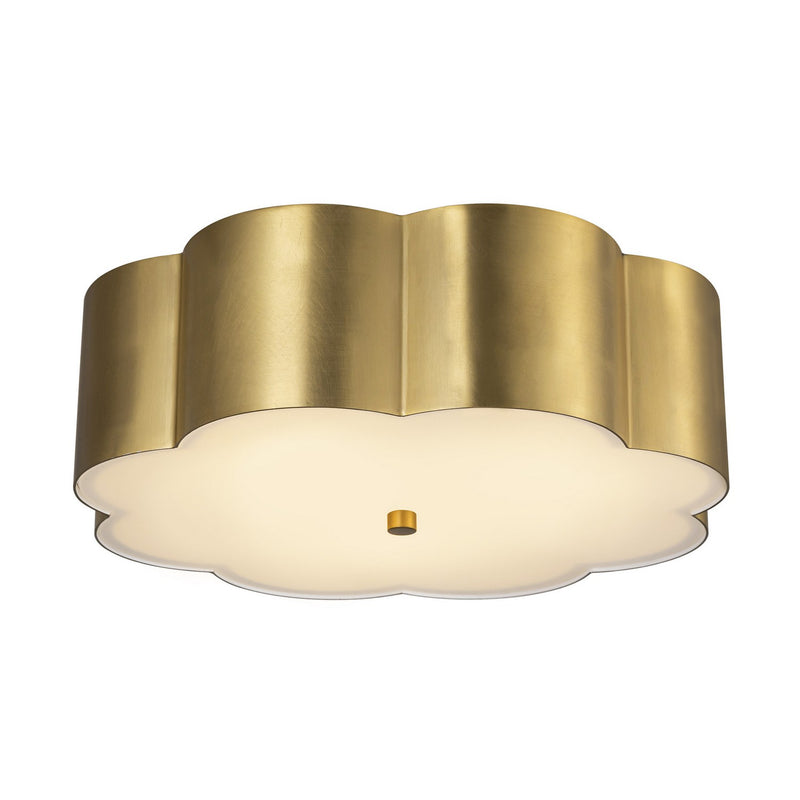 Alora FM603314BG Three Light Flush Mount, Brushed Gold