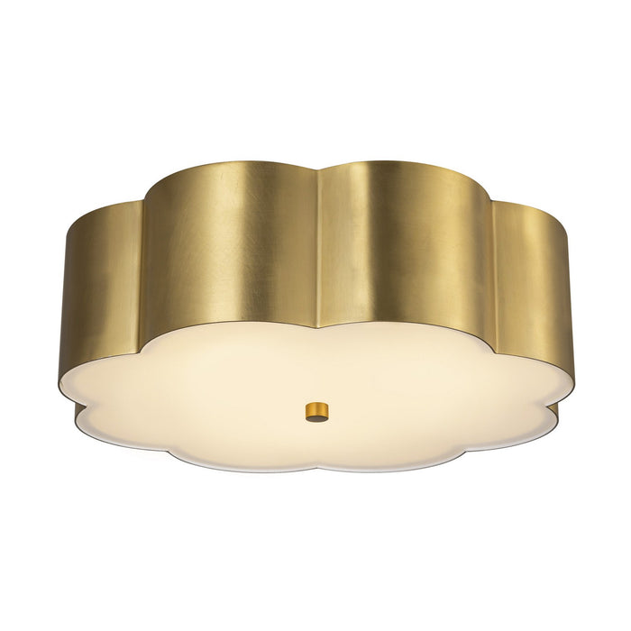 Alora FM603314BG Three Light Flush Mount, Brushed Gold