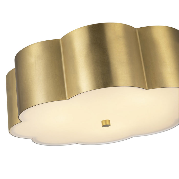 Alora FM603314BG Three Light Flush Mount, Brushed Gold
