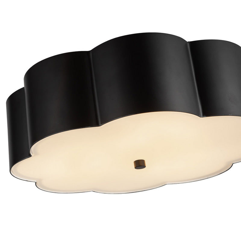 Alora FM603314MB Three Light Flush Mount, Matte Black
