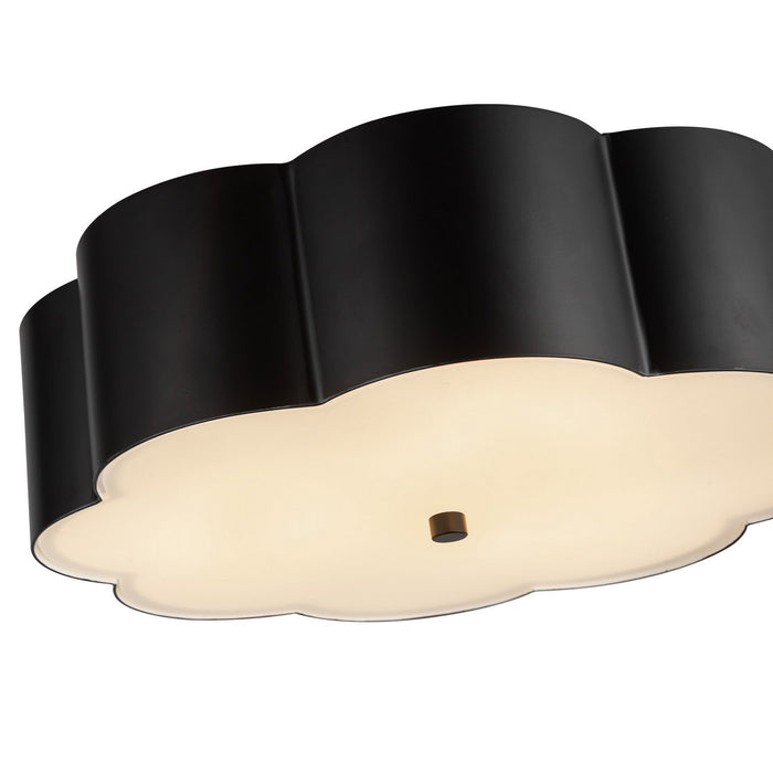 Alora FM603314MB Three Light Flush Mount, Matte Black