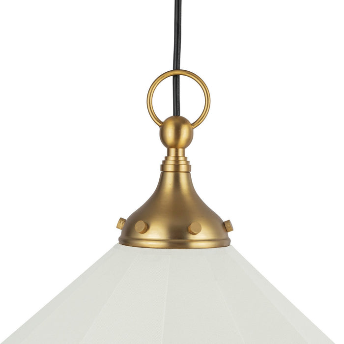 Alora PD447120BGWL One Light Pendant, Brushed Gold/White Linen