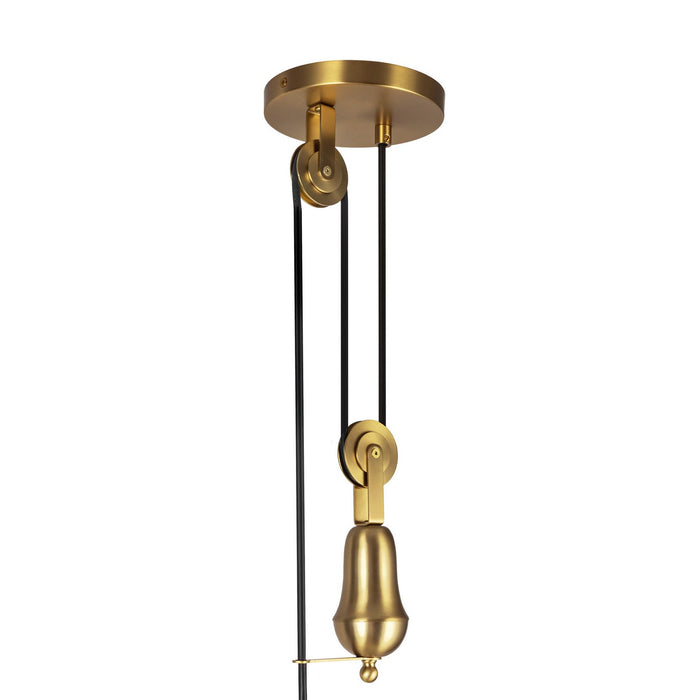 Alora PD447120BGWL One Light Pendant, Brushed Gold/White Linen
