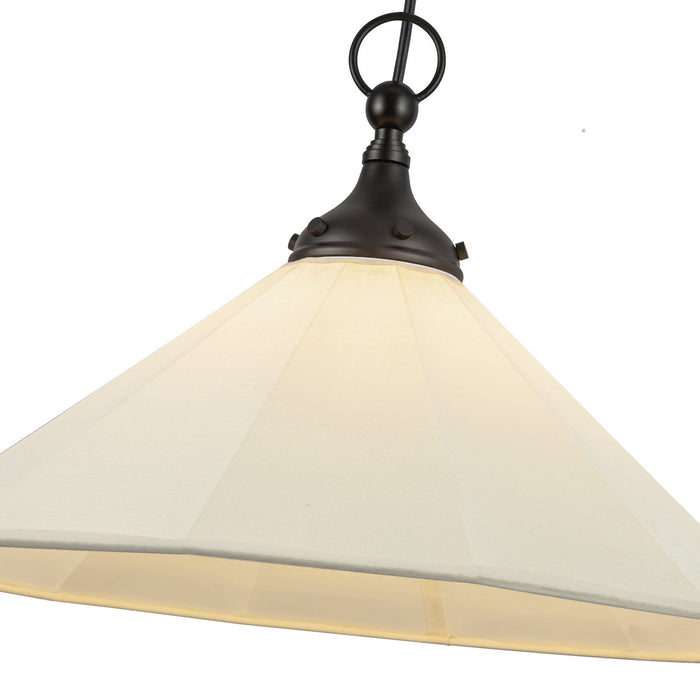 Alora PD447120MBWL One Light Pendant, Matte Black/White Linen