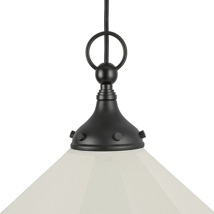 Alora PD447120MBWL One Light Pendant, Matte Black/White Linen