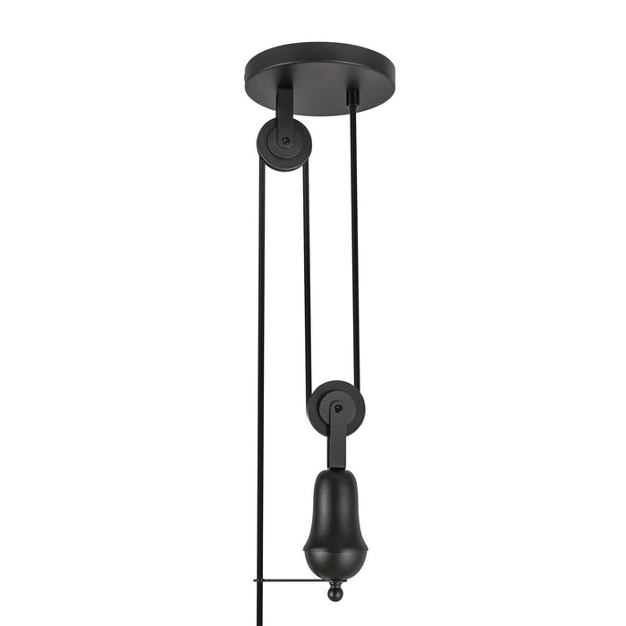Alora PD447120MBWL One Light Pendant, Matte Black/White Linen