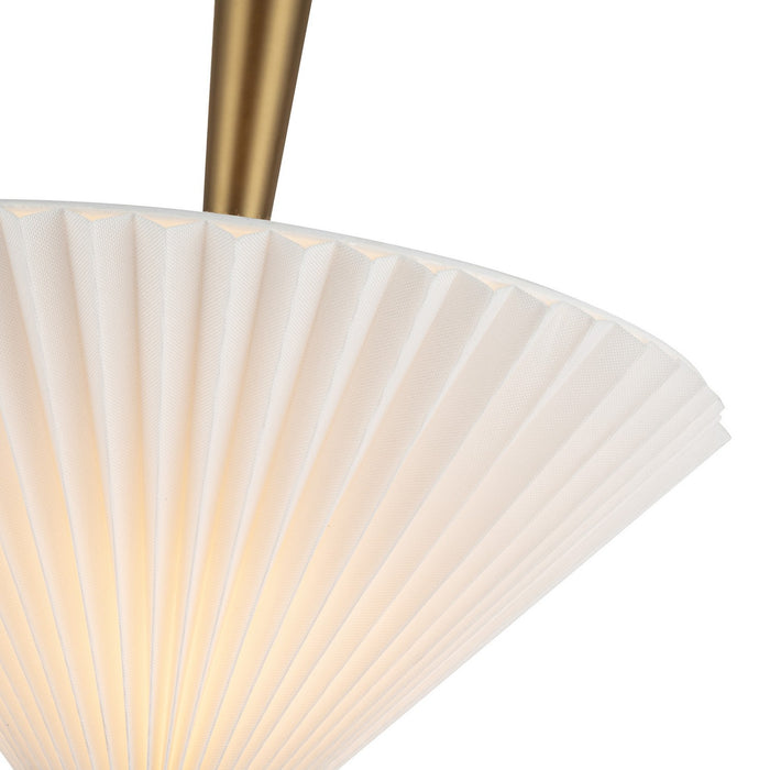 Alora PD497016BGFW One Light Pendant, Brushed Gold/Folded White