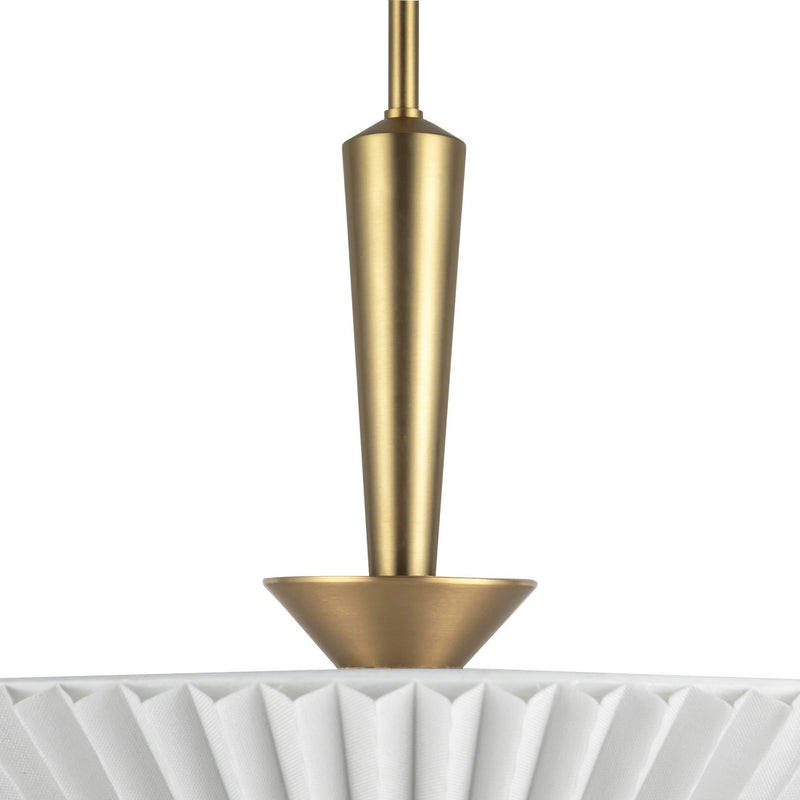 Alora PD497016BGFW One Light Pendant, Brushed Gold/Folded White