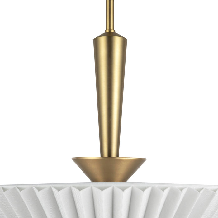 Alora PD497016BGFW One Light Pendant, Brushed Gold/Folded White