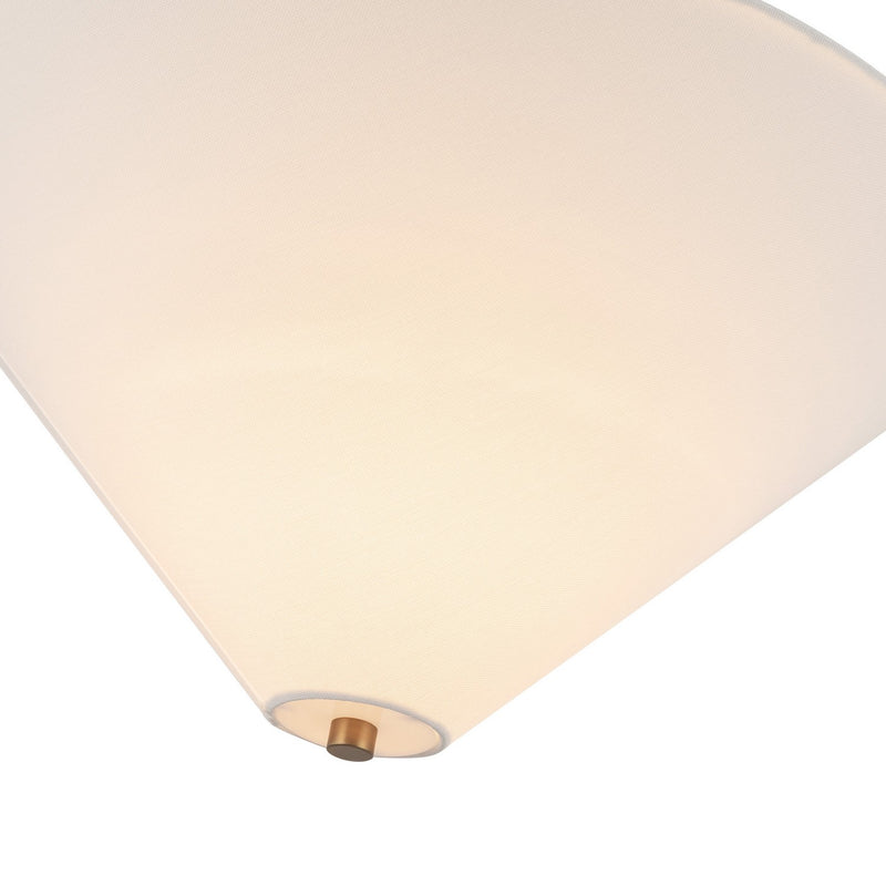 Alora PD497016BGWL One Light Pendant, Brushed Gold/White Linen