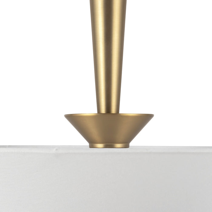 Alora PD497016BGWL One Light Pendant, Brushed Gold/White Linen