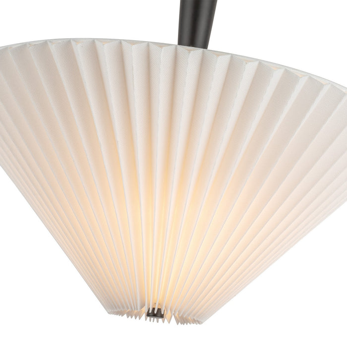 Alora PD497016MBFW One Light Pendant, Matte Black/Folded White