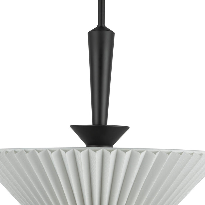 Alora PD497016MBFW One Light Pendant, Matte Black/Folded White