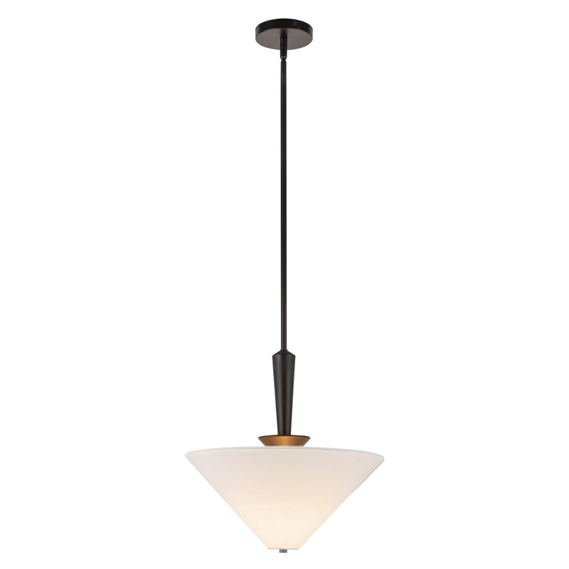 Alora PD497016MBWL One Light Pendant, Matte Black/White Linen