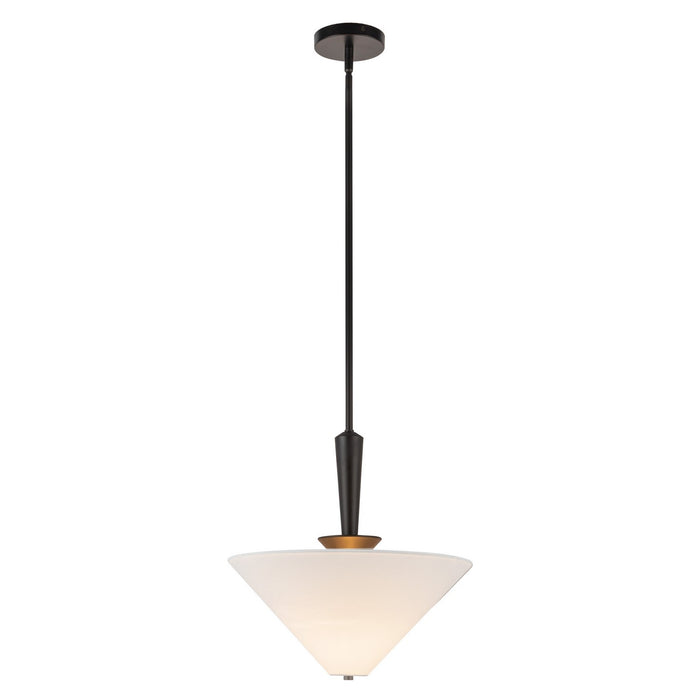 Alora PD497016MBWL One Light Pendant, Matte Black/White Linen