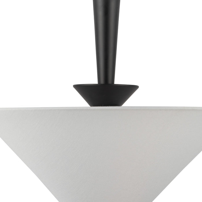 Alora PD497016MBWL One Light Pendant, Matte Black/White Linen