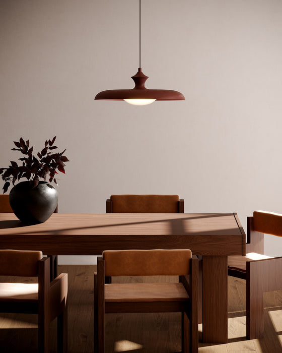Alora PD557015BGD One Light Pendant, Burgundy