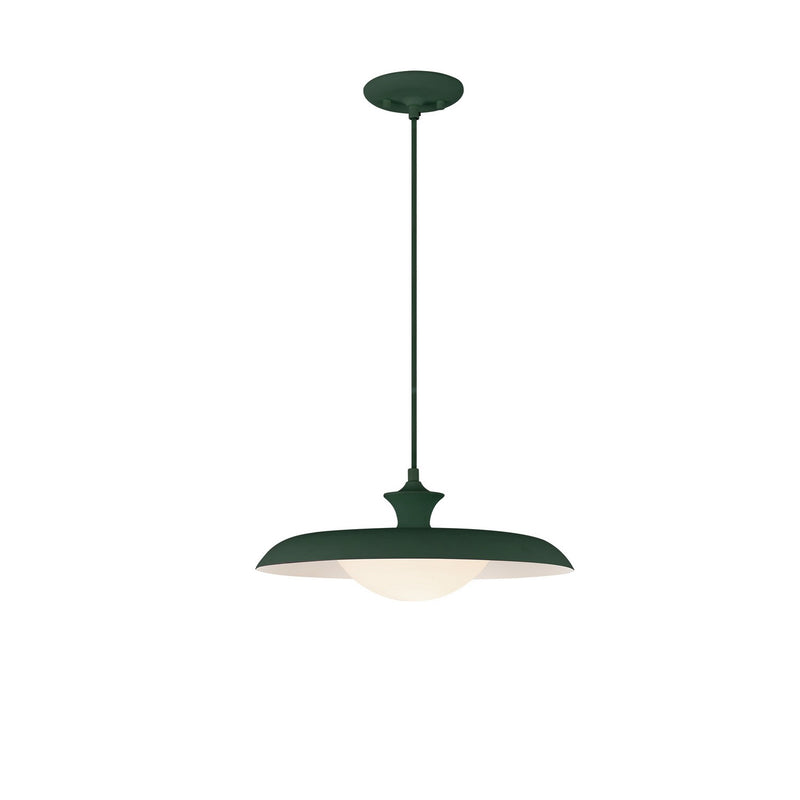 Alora PD557015PGN One Light Pendant, Pine Green