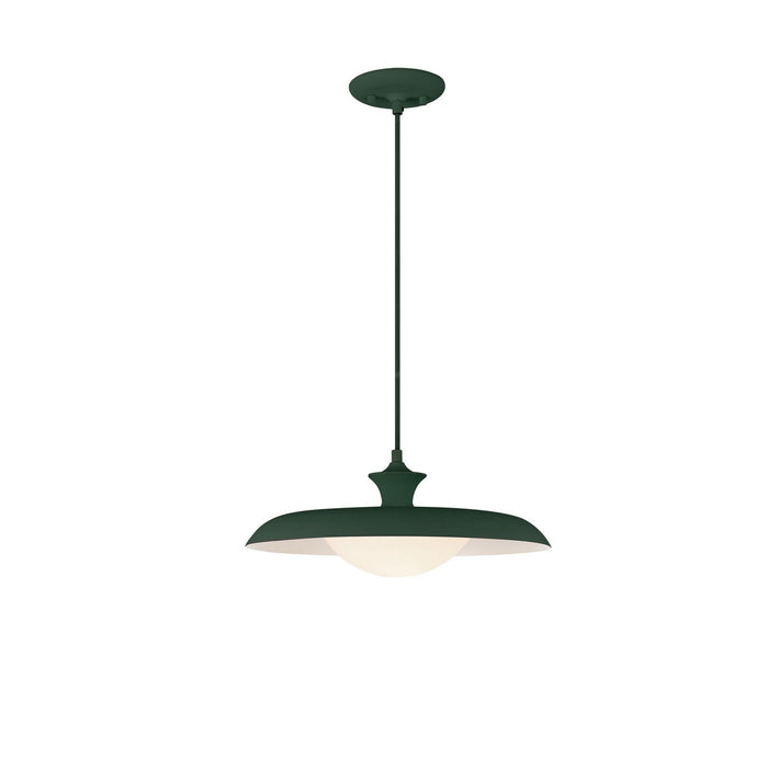 Alora PD557015PGN One Light Pendant, Pine Green