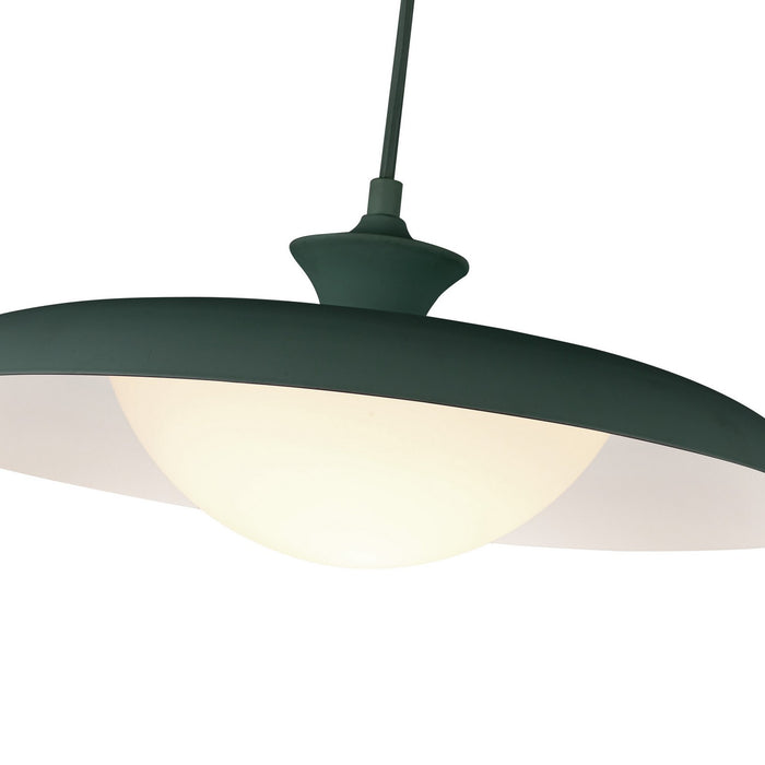 Alora PD557015PGN One Light Pendant, Pine Green