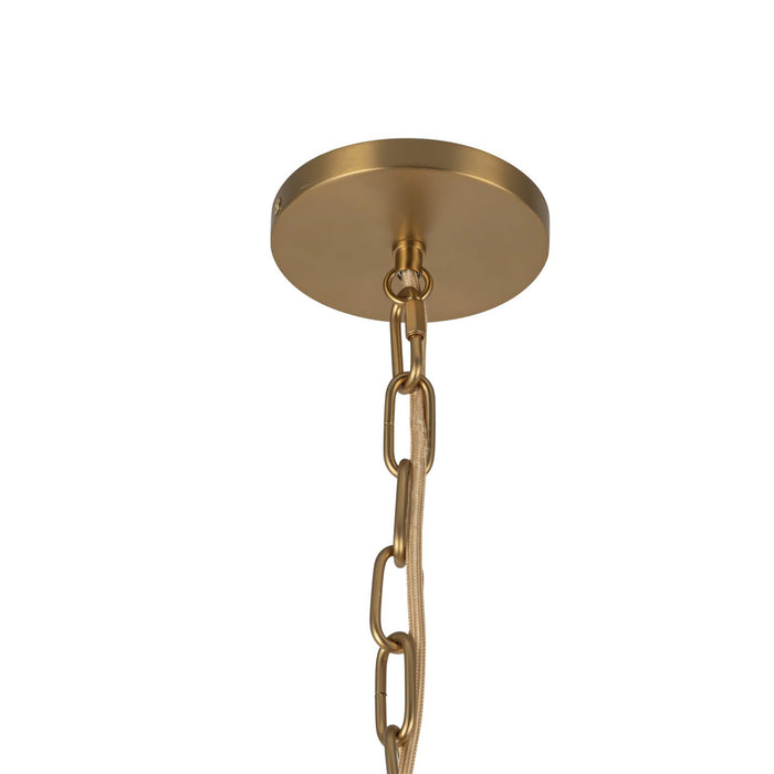 Alora PD579107BGGR One Light Pendant, Brushed Gold/Glossy Ribbed Opal Glass