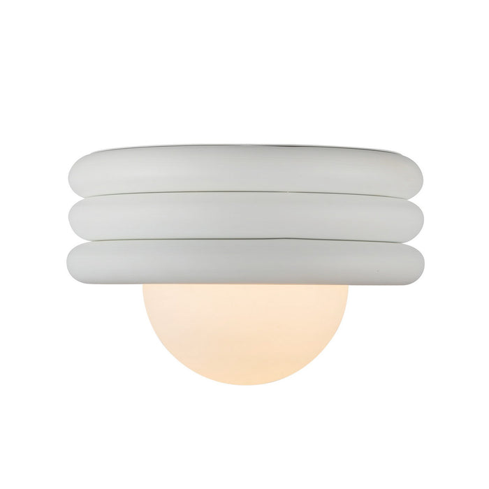 Alora SF426012AW One Light Semi-Flush Mount, Antique White