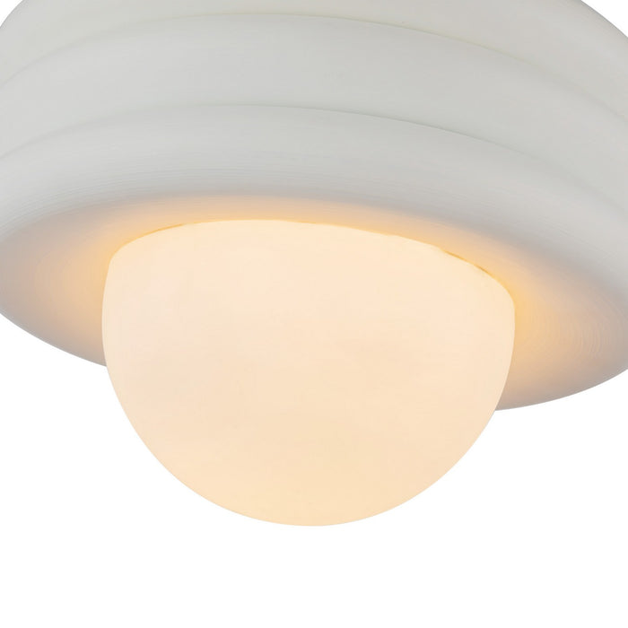 Alora SF426012AW One Light Semi-Flush Mount, Antique White