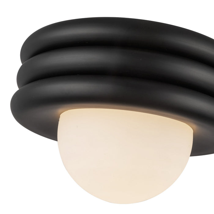 Alora SF426012MB One Light Semi-Flush Mount, Matte Black