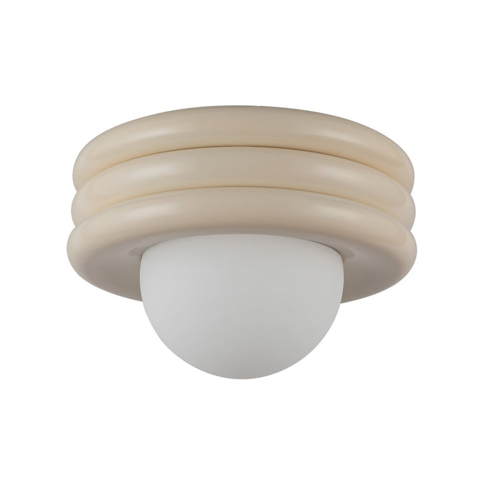 Alora SF426012PW One Light Semi-Flush Mount, Pearl White