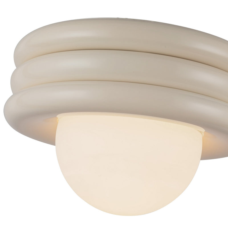 Alora SF426012PW One Light Semi-Flush Mount, Pearl White