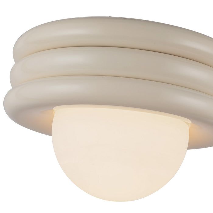 Alora SF426012PW One Light Semi-Flush Mount, Pearl White