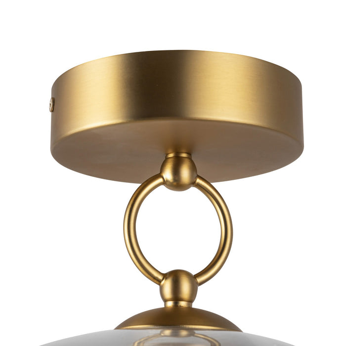 Alora SF443308BGCL-UNV LED Semi Flush Mount, Brushed Gold/Clear Glass