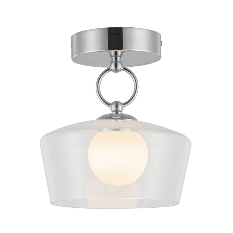 Alora SF443308CHCL-UNV LED Semi Flush Mount, Chrome/Clear Glass