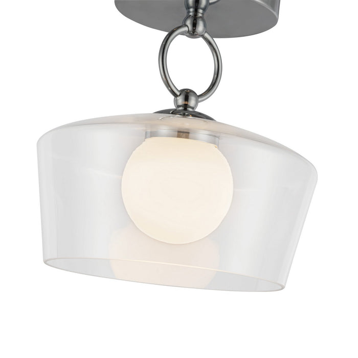 Alora SF443308CHCL-UNV LED Semi Flush Mount, Chrome/Clear Glass
