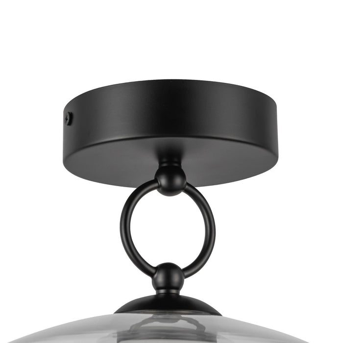 Alora SF443308MBCL-UNV LED Semi Flush Mount, Matte Black/Clear Glass