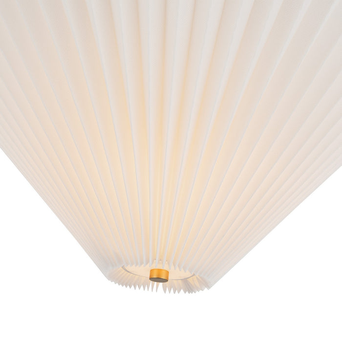 Alora SF497016BGFW One Light Semi-Flush Mount, Brushed Gold/Folded White