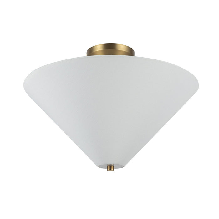 Alora SF497016BGWL One Light Semi-Flush Mount, Brushed Gold/White Linen