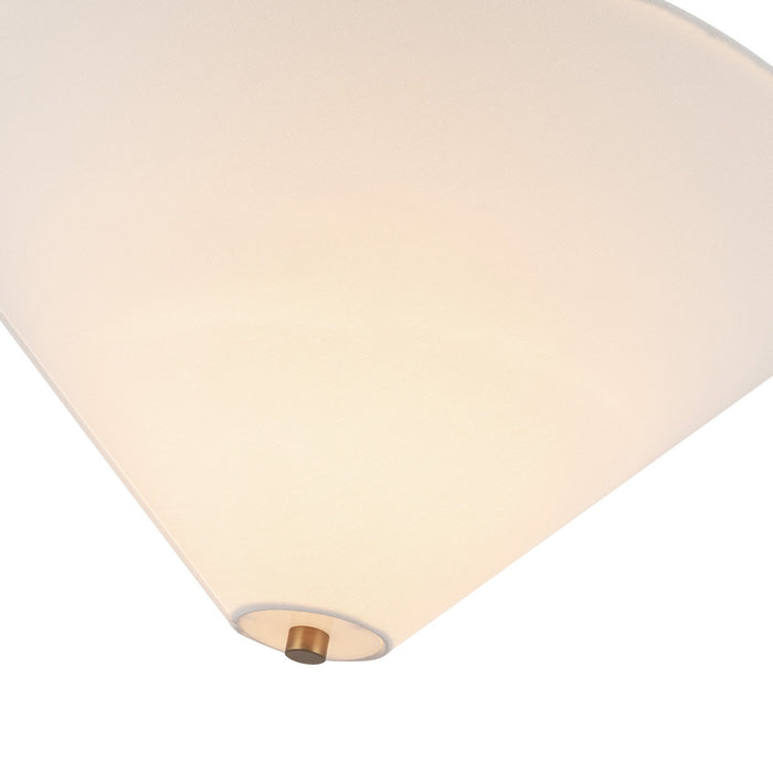Alora SF497016BGWL One Light Semi-Flush Mount, Brushed Gold/White Linen